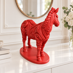 Zebra Ornament - Rot gedruckt Wohnzimmer