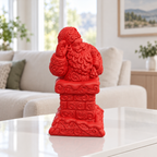 Weihnachtsmann am Kamin Ornament - Rot gedruckt Wohnzimmer
