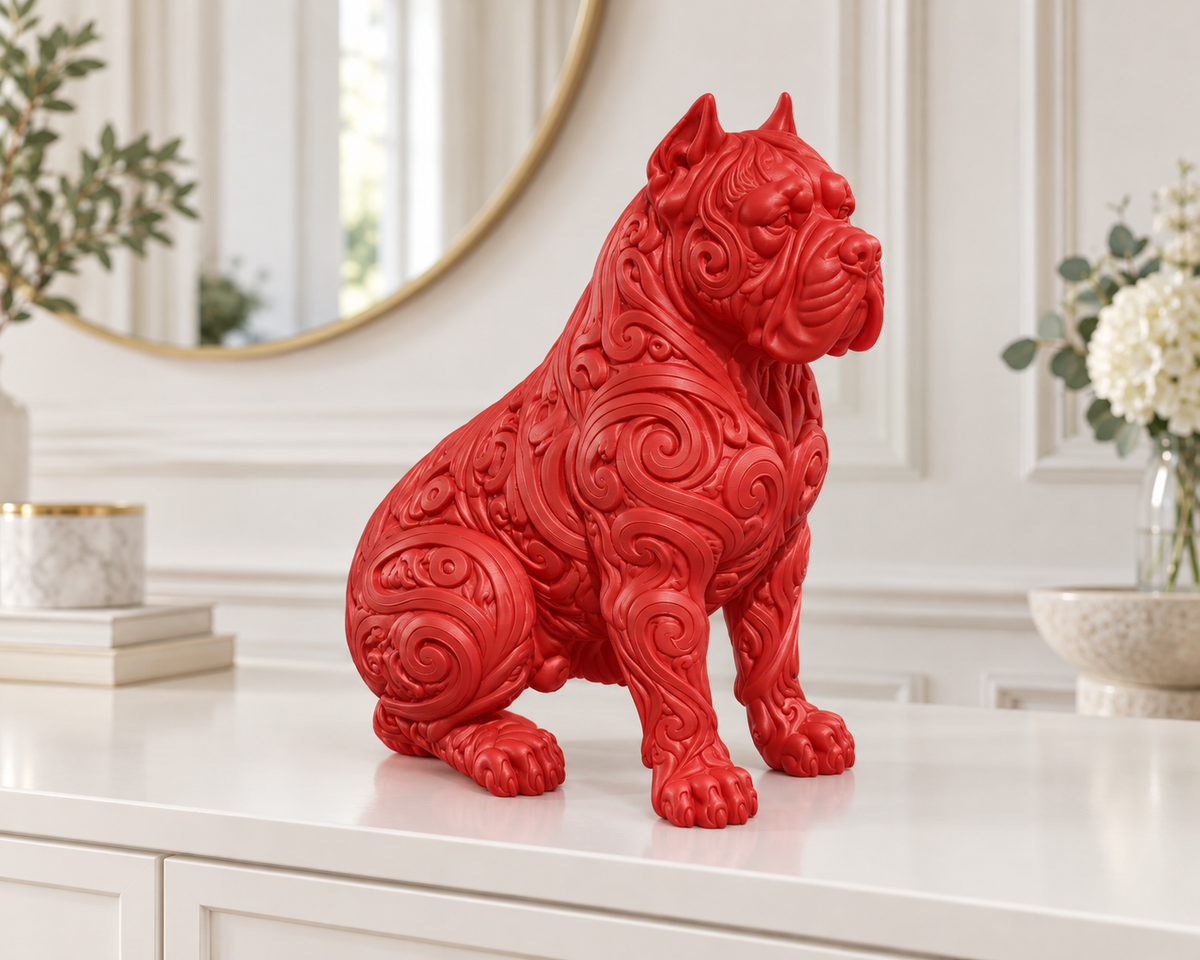 Cane Corso Ornament - Rot gedruckt Wohnzimmer