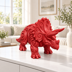 Triceratops Ornament - Rot gedruckt Wohnzimmer