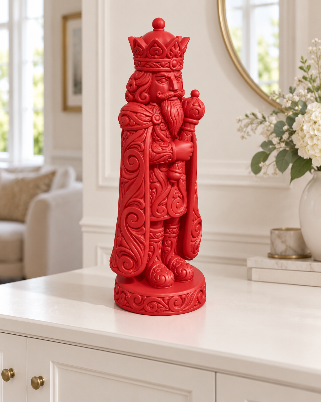 Nussknacker König Ornament - Rot gedruckt Wohnzimmer