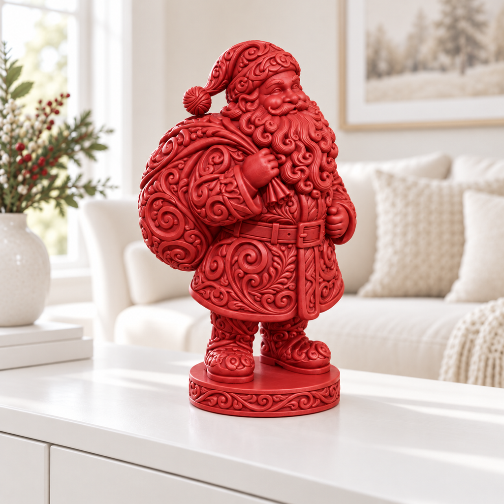 Weihnachtsmann mit Sack Ornament - Rot gedruckt Wohnzimmer