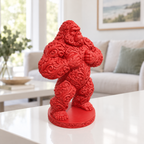 Gorilla trommelnd Ornament - Rot gedruckt Wohnzimmer