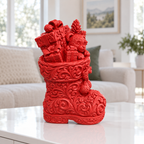 Nikolausstiefel Ornament - Rot gedruckt Wohnzimmer