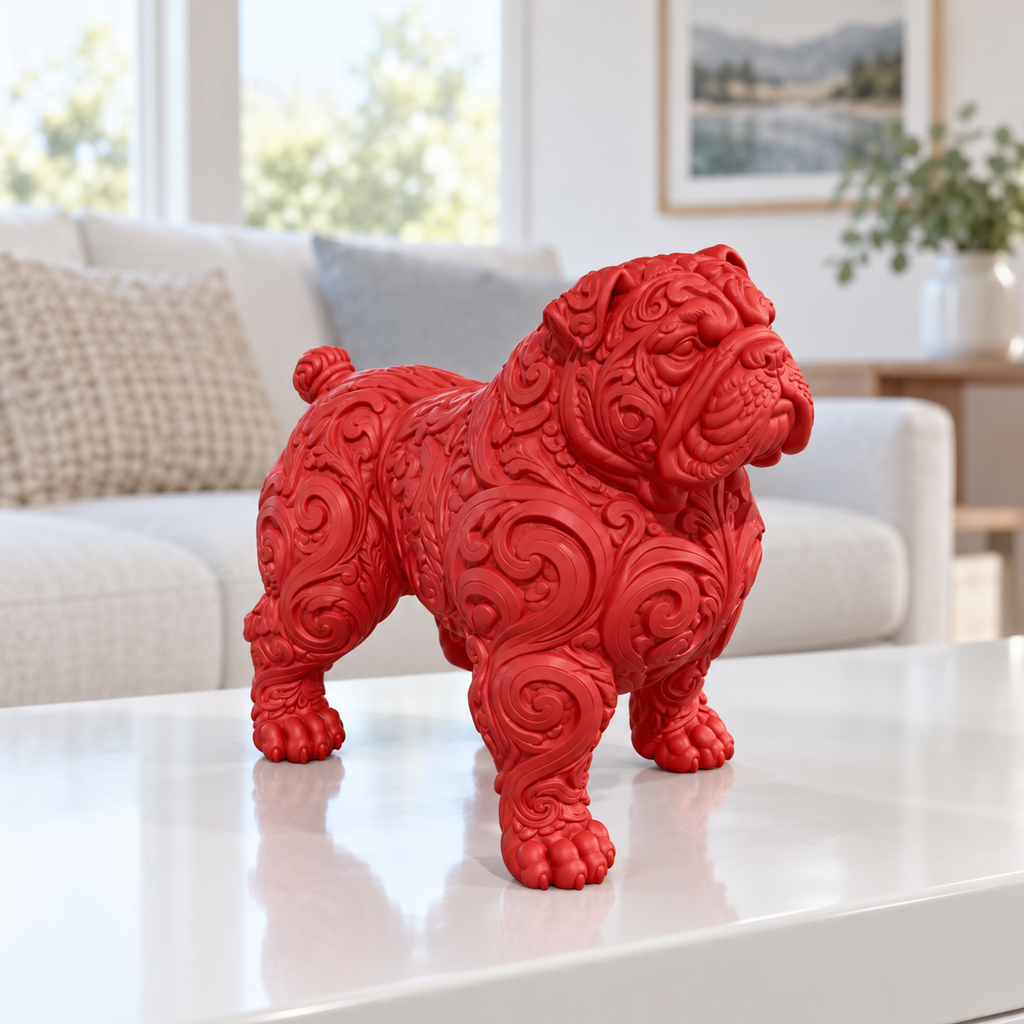 American Bully stehend Ornament - Rot gedruckt Wohnzimmer