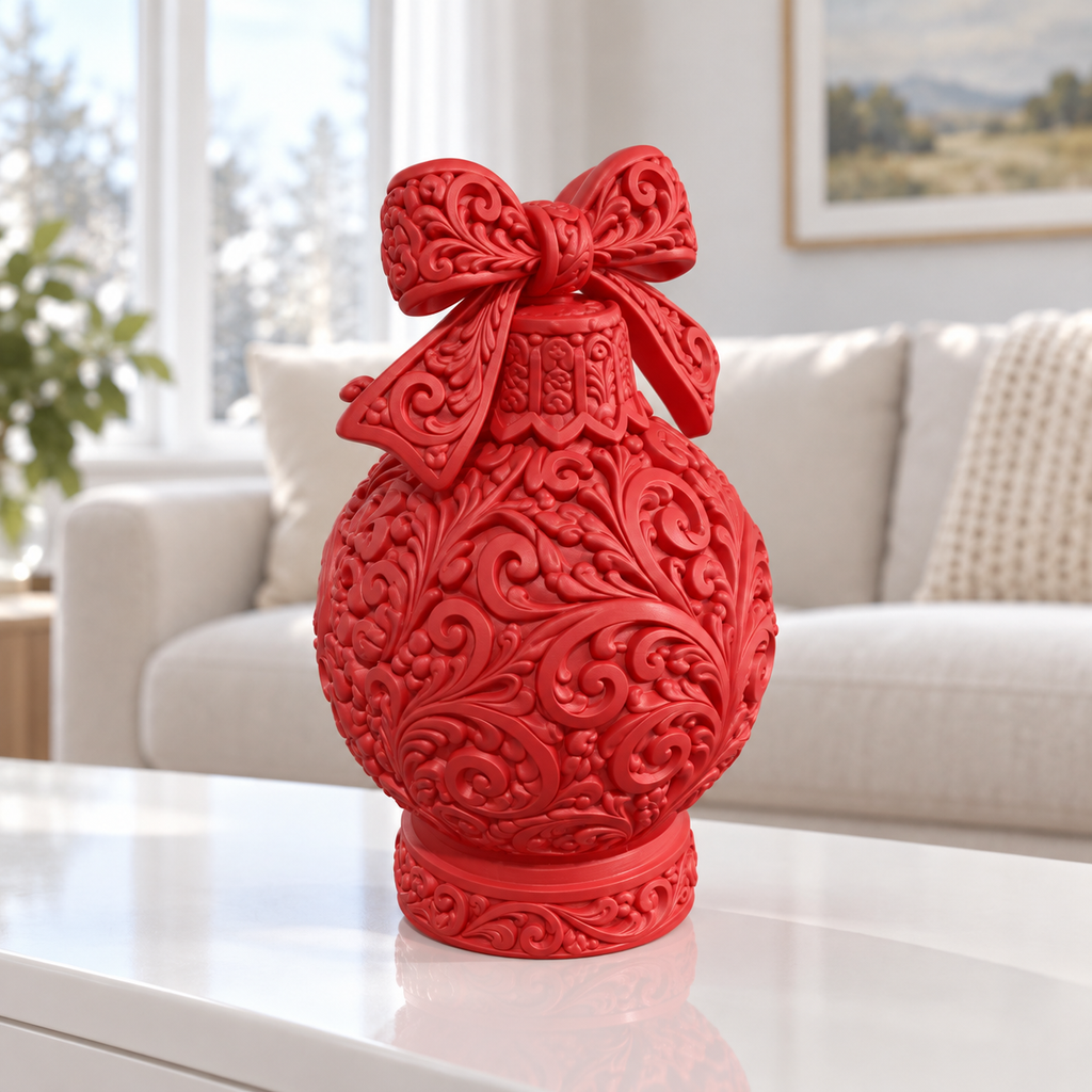 Christbaumkugel Ornament - Rot gedruckt Wohnzimmer