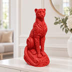 Gepard Ornament - Rot gedruckt Wohnzimmer