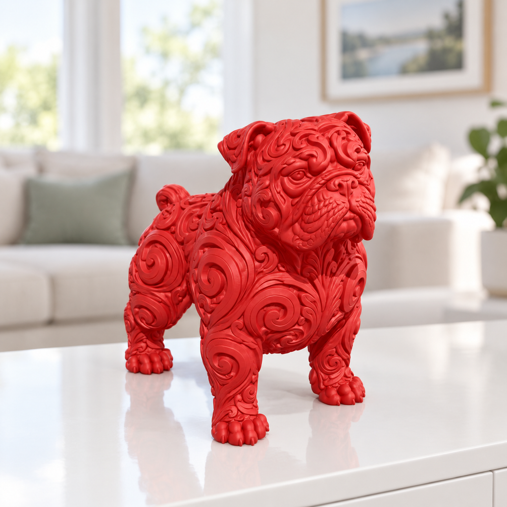 Staffordshire-Bullterrier Ornament - Rot gedruckt Wohnzimmer