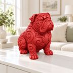 Bulldogge Ornament - Rot gedruckt Wohnzimmer