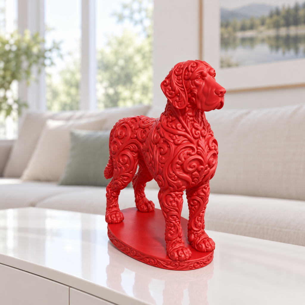 Deutsche Dogge Ornament - Rot gedruckt Wohnzimmer