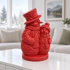 Schneemann-Familie Ornament - Rot gedruckt Wohnzimmer