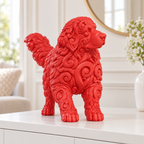 Berner Sennenhund Ornament - Rot gedruckt Wohnzimmer