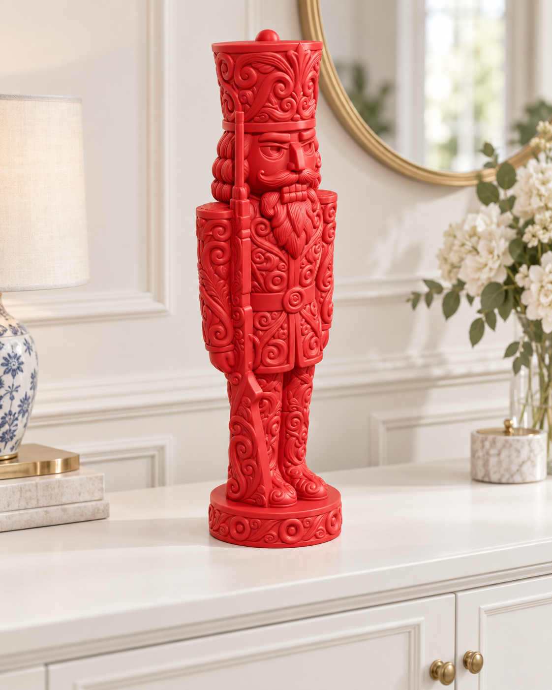 Nussknacker Soldat Ornament - Rot gedruckt Wohnzimmer