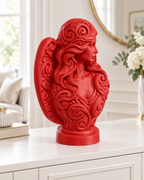 Engelbüste Ornament - Rot gedruckt Wohnzimmer