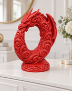 Ouroboros-Drache Ornament - Rot gedruckt Wohnzimmer