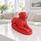Boxer liegend Ornament - Rot gedruckt Wohnzimmer