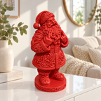 Santa mit Doppelfinger Ornament - Rot gedruckt Wohnzimmer