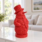 Schneemann Ornament - Rot gedruckt Wohnzimmer