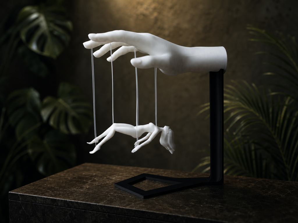 Overtaken – Schwebende String-Art-Skulptur FehnFactory
