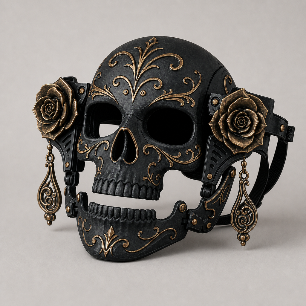 Catrina Totenkopfmaske – beweglicher Kiefer FehnFactory