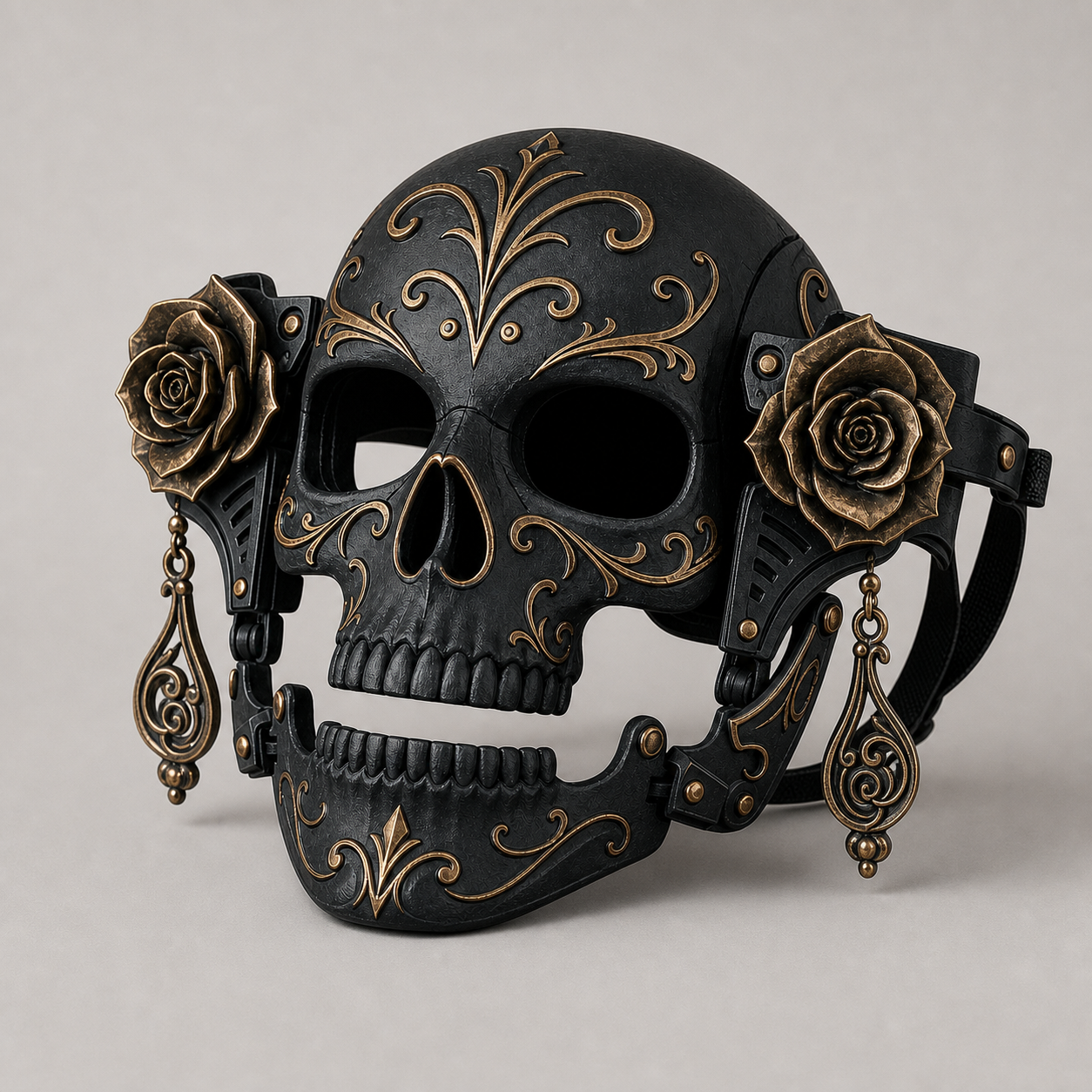 Catrina Totenkopfmaske – beweglicher Kiefer FehnFactory