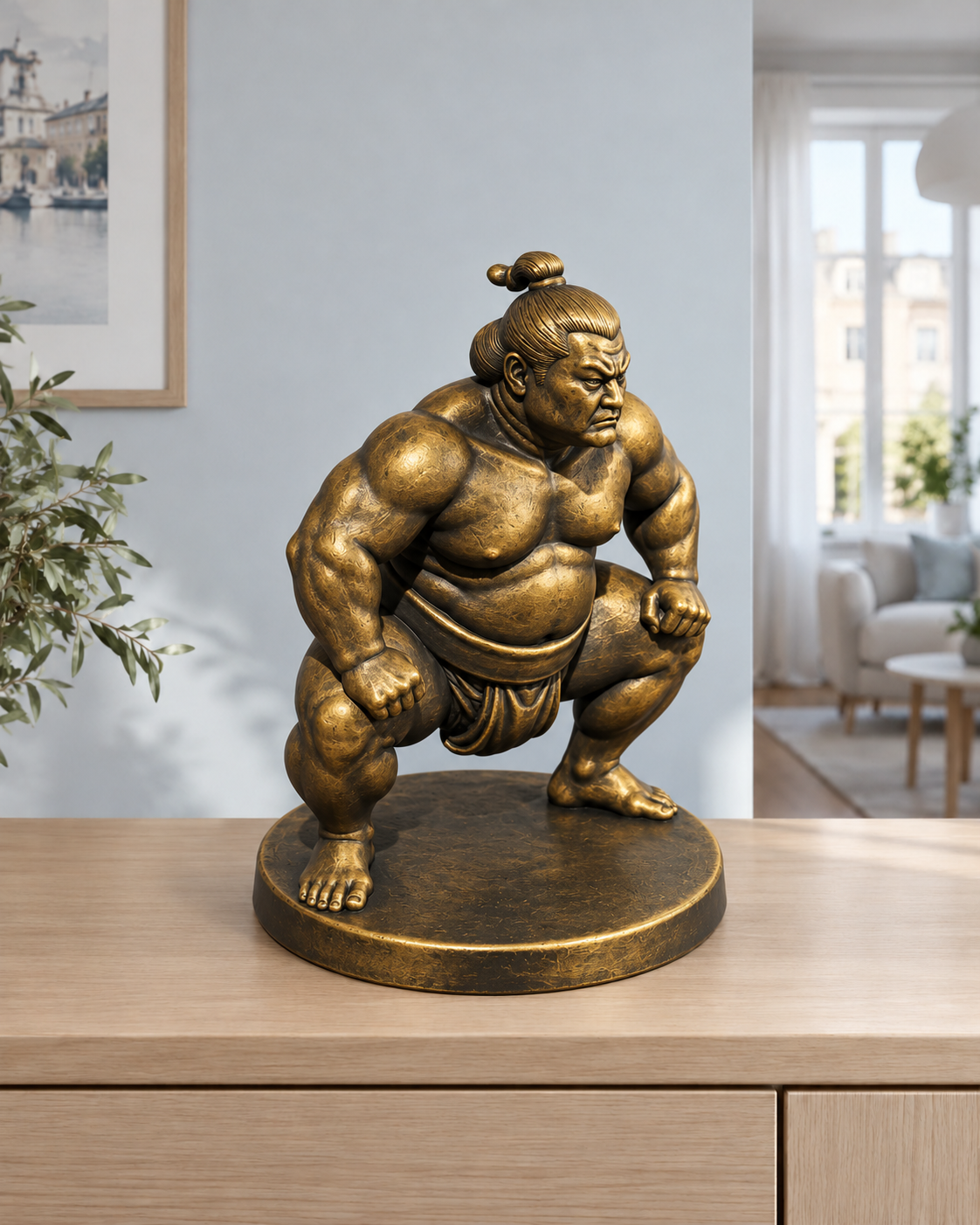 Sumo-Ringer - 07-handbemalt-gold