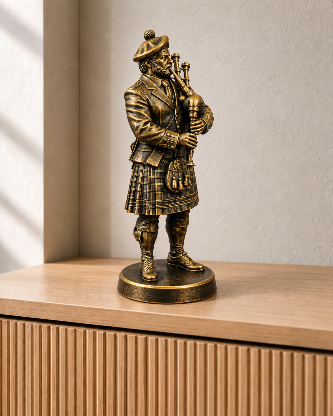 Dudelsackspieler – 07 handbemalt gold