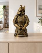 Samurai-Büste - 07-handbemalt-gold