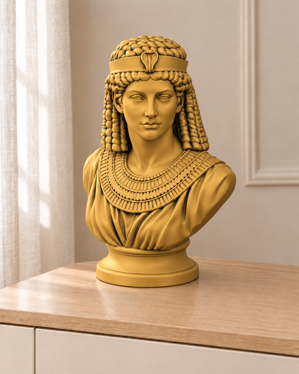 Kleopatra – ägyptische Büste – 07 handbemalt gold
