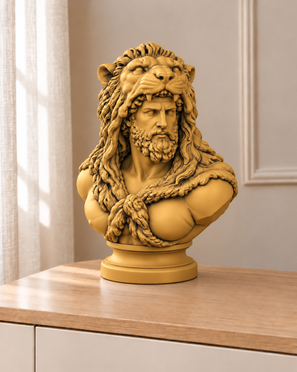 Herakles – antike Büste – 07 handbemalt gold