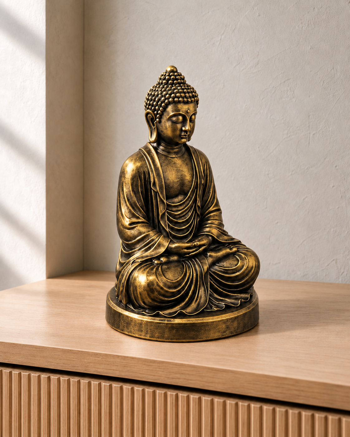 Meditierender Buddha - digitale Modellansicht