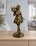 Diner-Kellnerin auf Rollschuhen – 07 handbemalt gold
