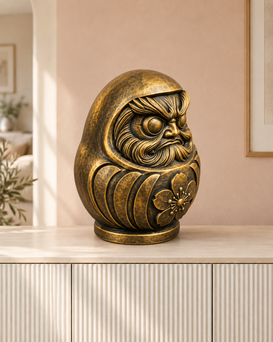 Daruma – Gold – handbemalt