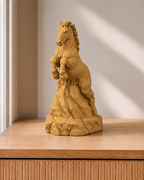 Pferd steigend – Pferdefigur – 07 handbemalt gold