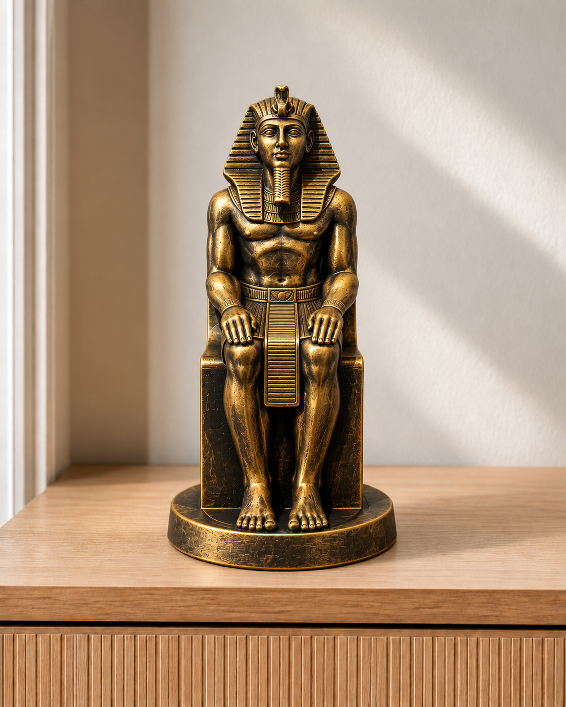 Pharao auf Thron – 07 handbemalt gold
