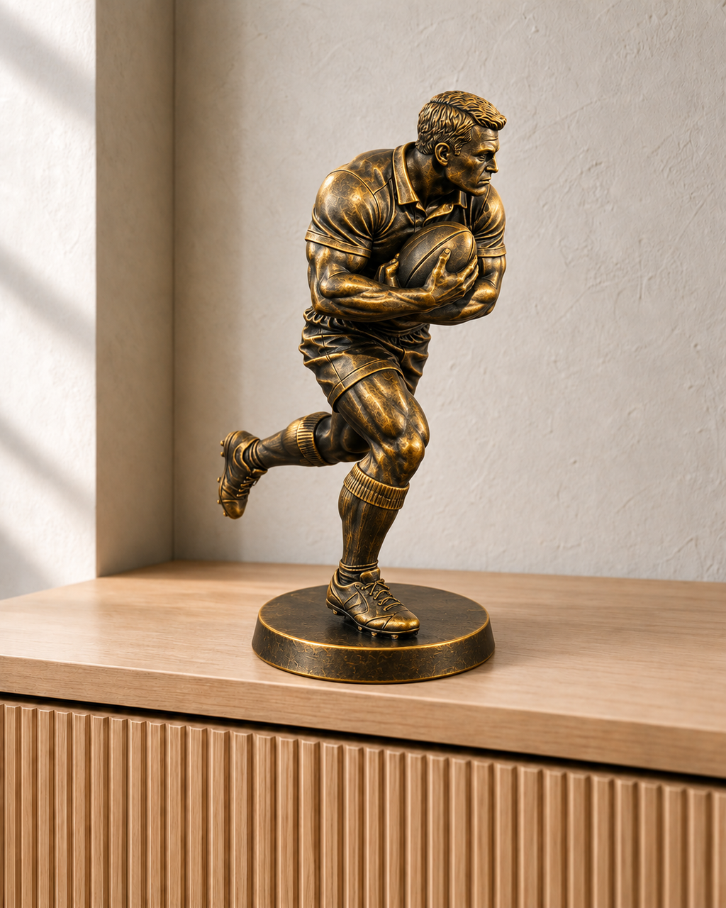 Rugbyspieler – 07 handbemalt gold