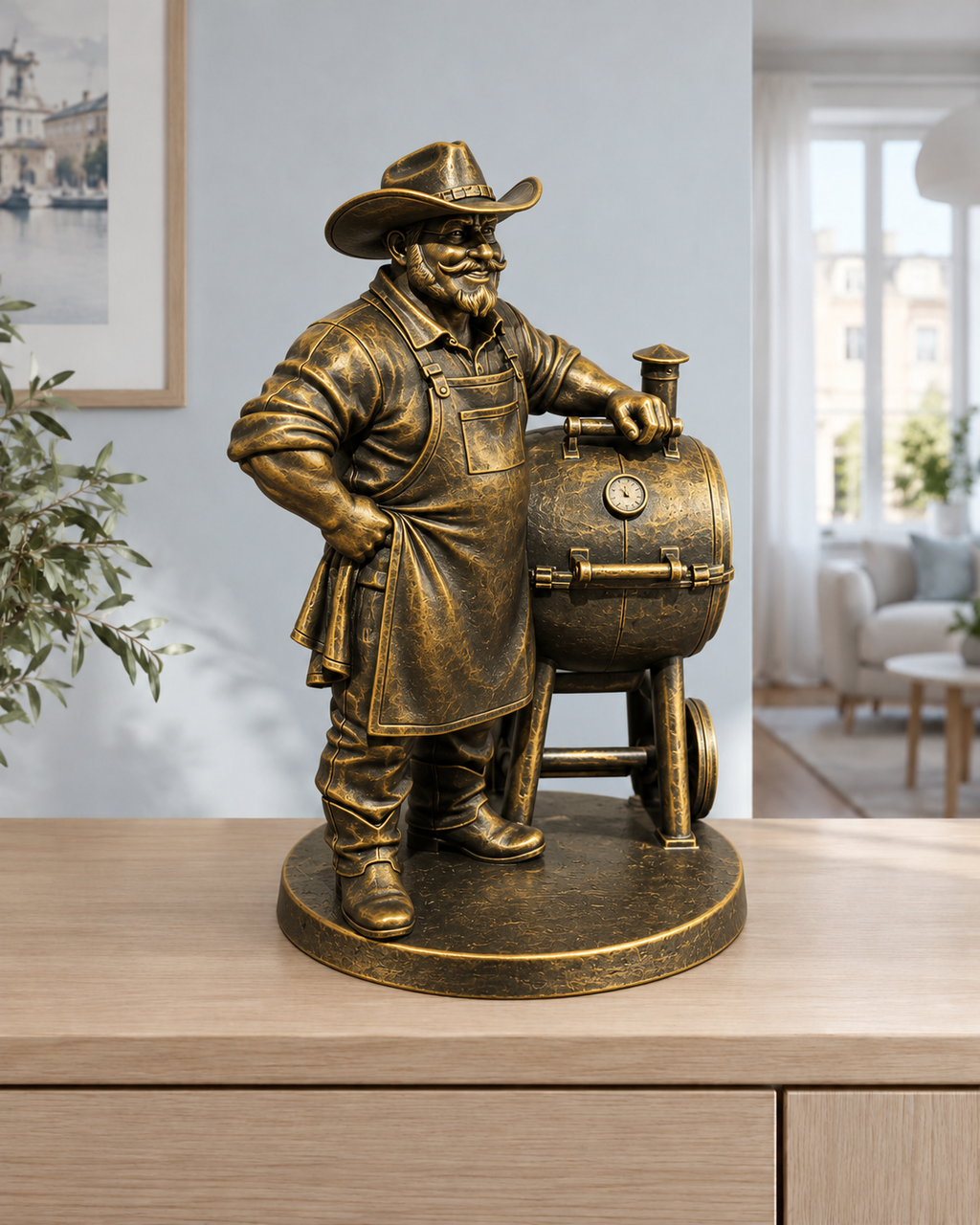 BBQ-Grillmeister Texas – 07 handbemalt gold