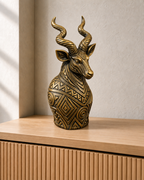 Kudu-Büste – 07 handbemalt gold