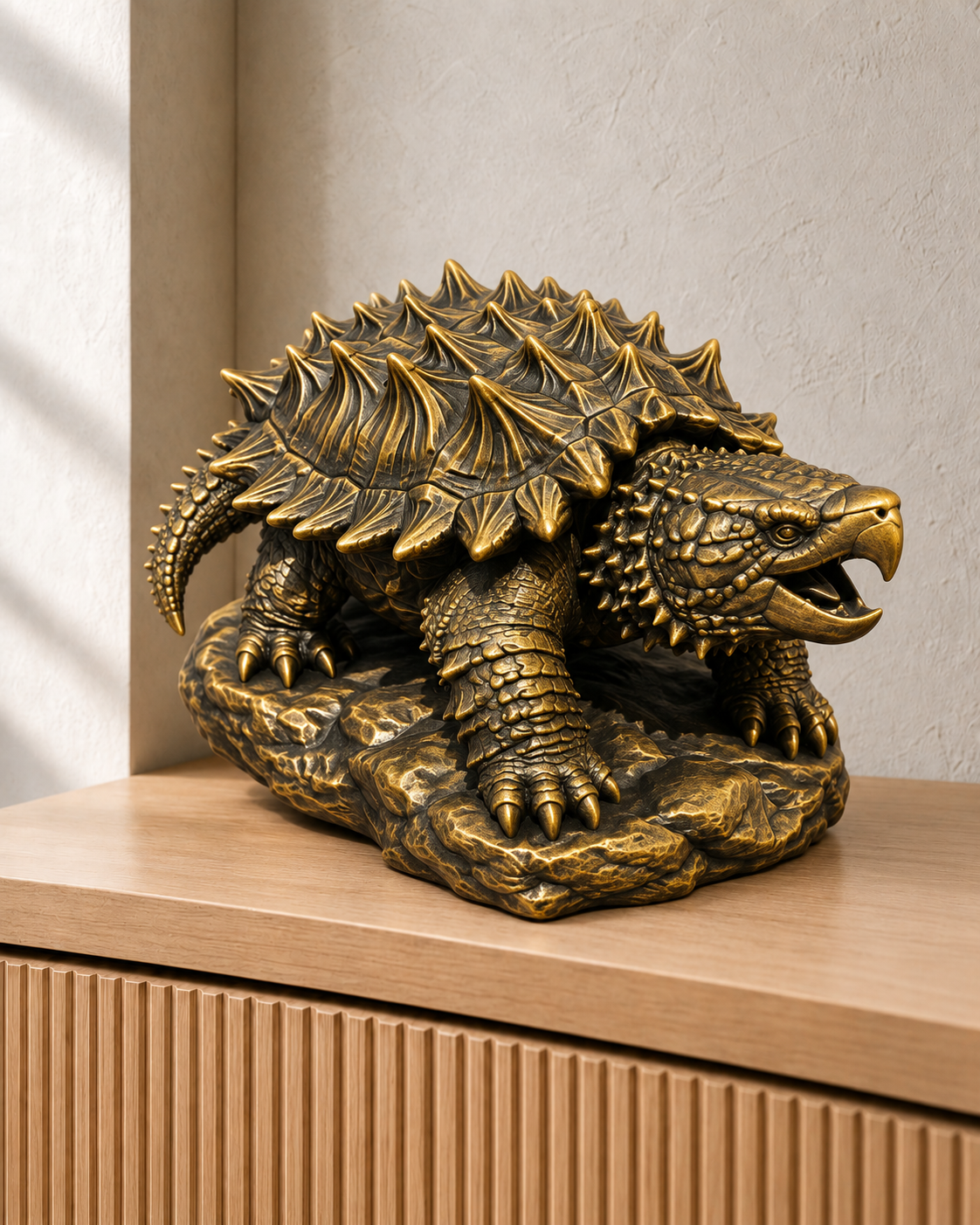 Geierschildkröte – 07 handbemalt gold