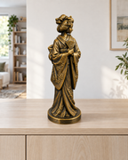 Geisha mit Fächer - 07-handbemalt-gold