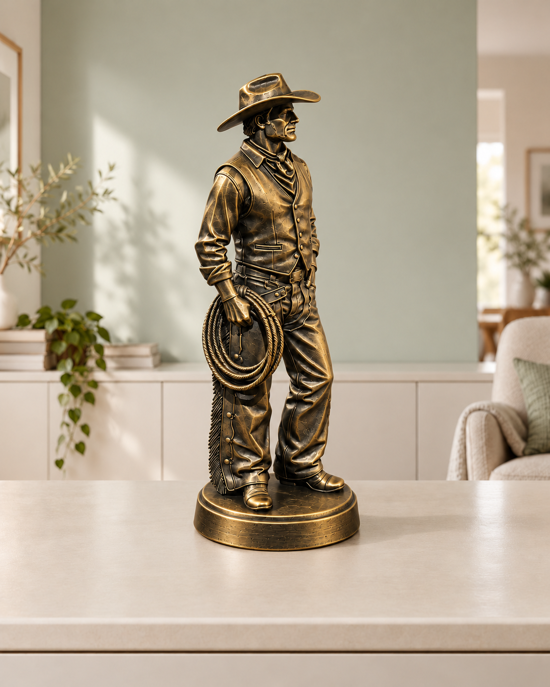 Cowboy mit Lasso - digitale Modellansicht