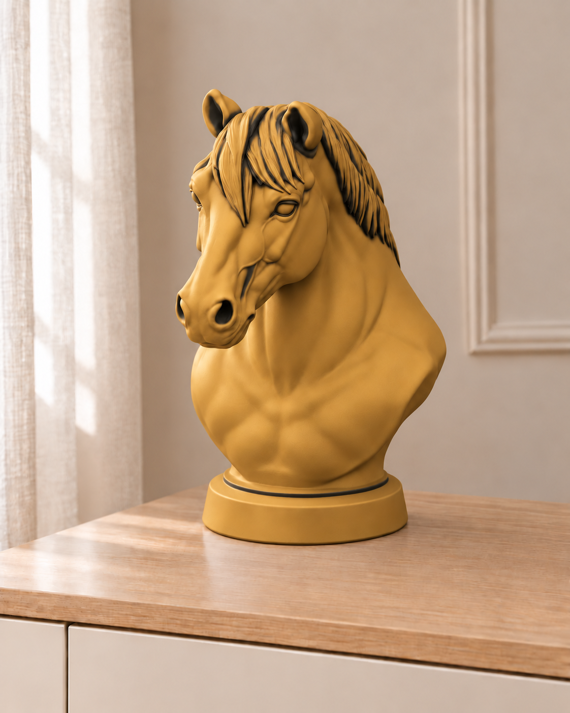 Haflinger – Pferdebüste – 07 handbemalt gold