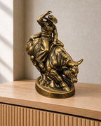 Rodeo-Bullenreiter - 07-handbemalt-gold