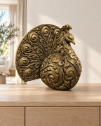 Pfau mit Rad – 07 handbemalt gold