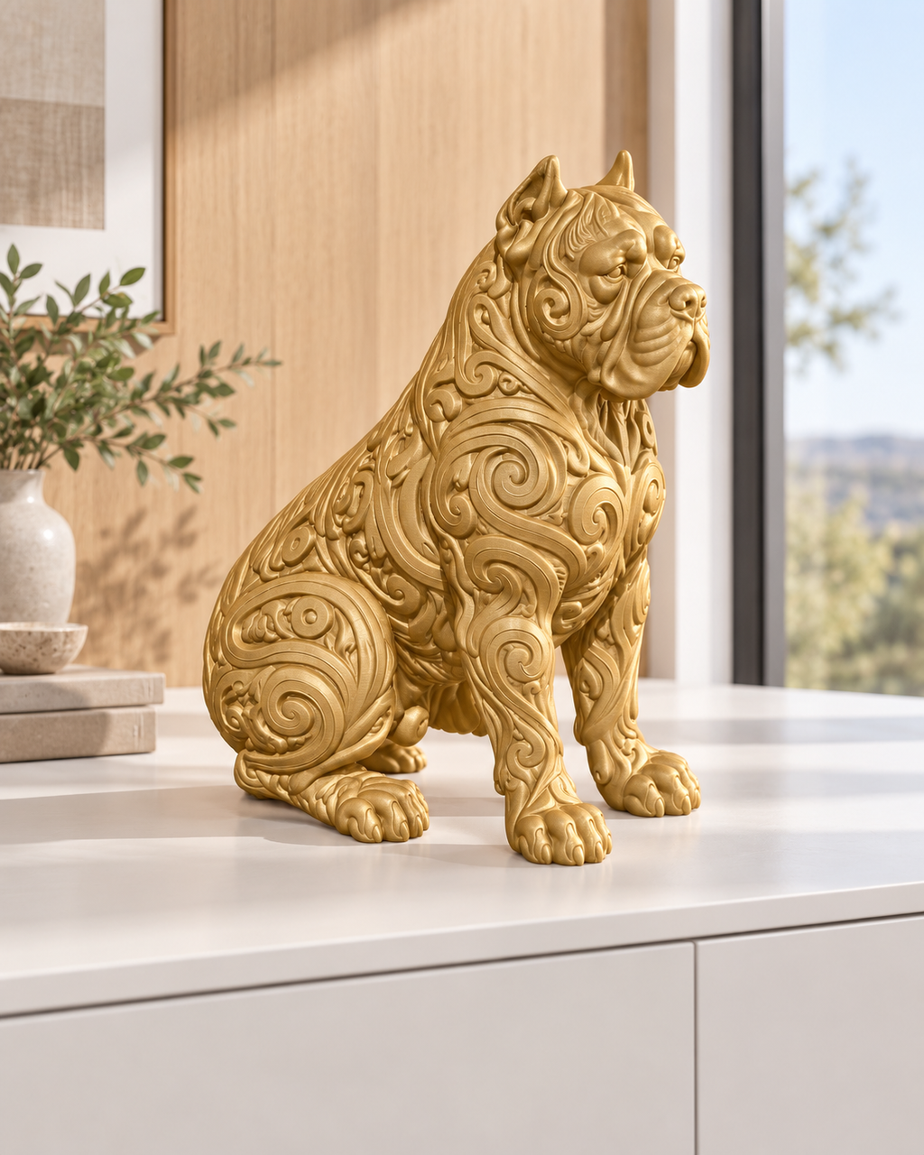 Cane Corso Ornament - Gold gedruckt Wohnzimmer
