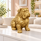 Bulldogge Ornament - Gold gedruckt Wohnzimmer