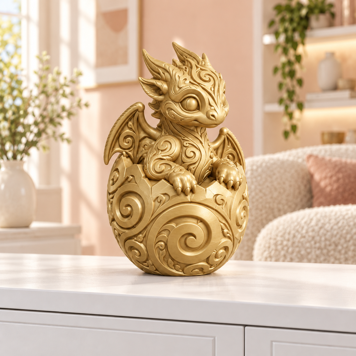 Babydrache Ornament - Gold gedruckt Wohnzimmer