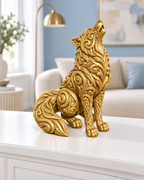 Wolf Ornament - Gold gedruckt Wohnzimmer