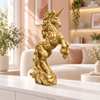Steigendes Einhorn Ornament - Gold gedruckt Wohnzimmer