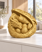 Drachenmutter mit Eiern Ornament - Gold gedruckt Wohnzimmer